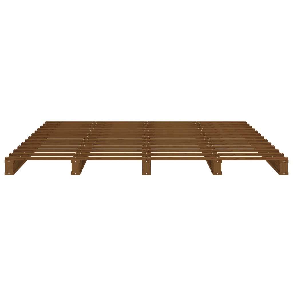 Berkfield Pallet Bed Honey Brown 200x200 cm Solid Wood Pine