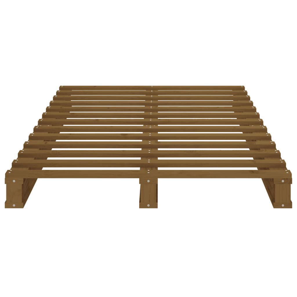 Berkfield Pallet Bed Honey Brown 75x190 cm Small Single Solid Wood Pine