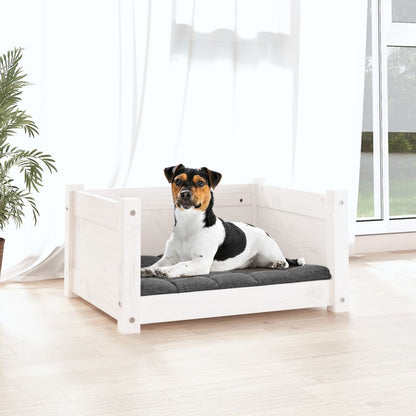 Berkfield Dog Bed White 55.5x45.5x28 cm Solid Pine Wood