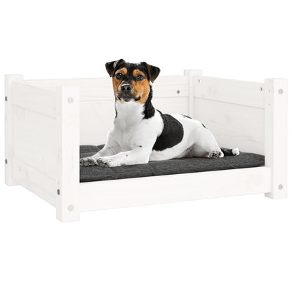 Berkfield Dog Bed White 55.5x45.5x28 cm Solid Pine Wood