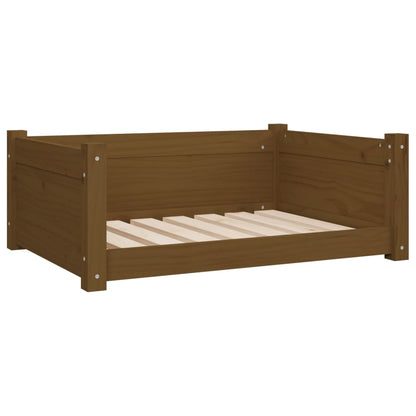 Berkfield Dog Bed Honey Brown 75.5x55.5x28 cm Solid Pine Wood