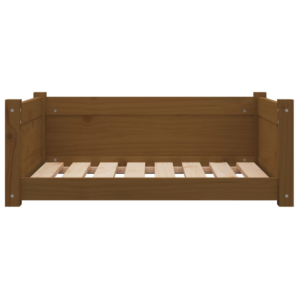 Berkfield Dog Bed Honey Brown 75.5x55.5x28 cm Solid Pine Wood