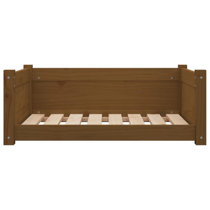 Berkfield Dog Bed Honey Brown 75.5x55.5x28 cm Solid Pine Wood