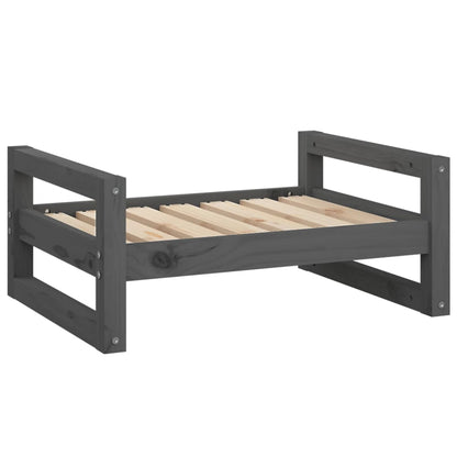 Berkfield Dog Bed Grey 65.5x50.5x28 cm Solid Pine Wood