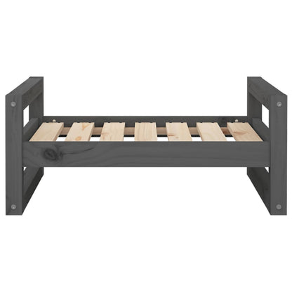 Berkfield Dog Bed Grey 65.5x50.5x28 cm Solid Pine Wood