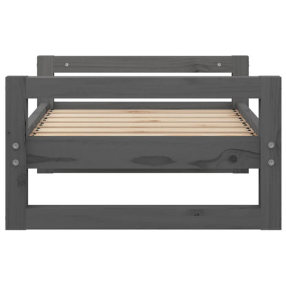 Berkfield Dog Bed Grey 65.5x50.5x28 cm Solid Pine Wood