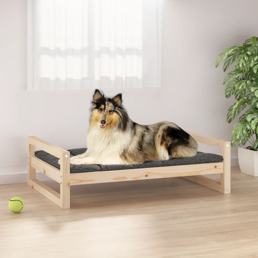 Berkfield Dog Bed 95.5x65.5x28 cm Solid Pine Wood