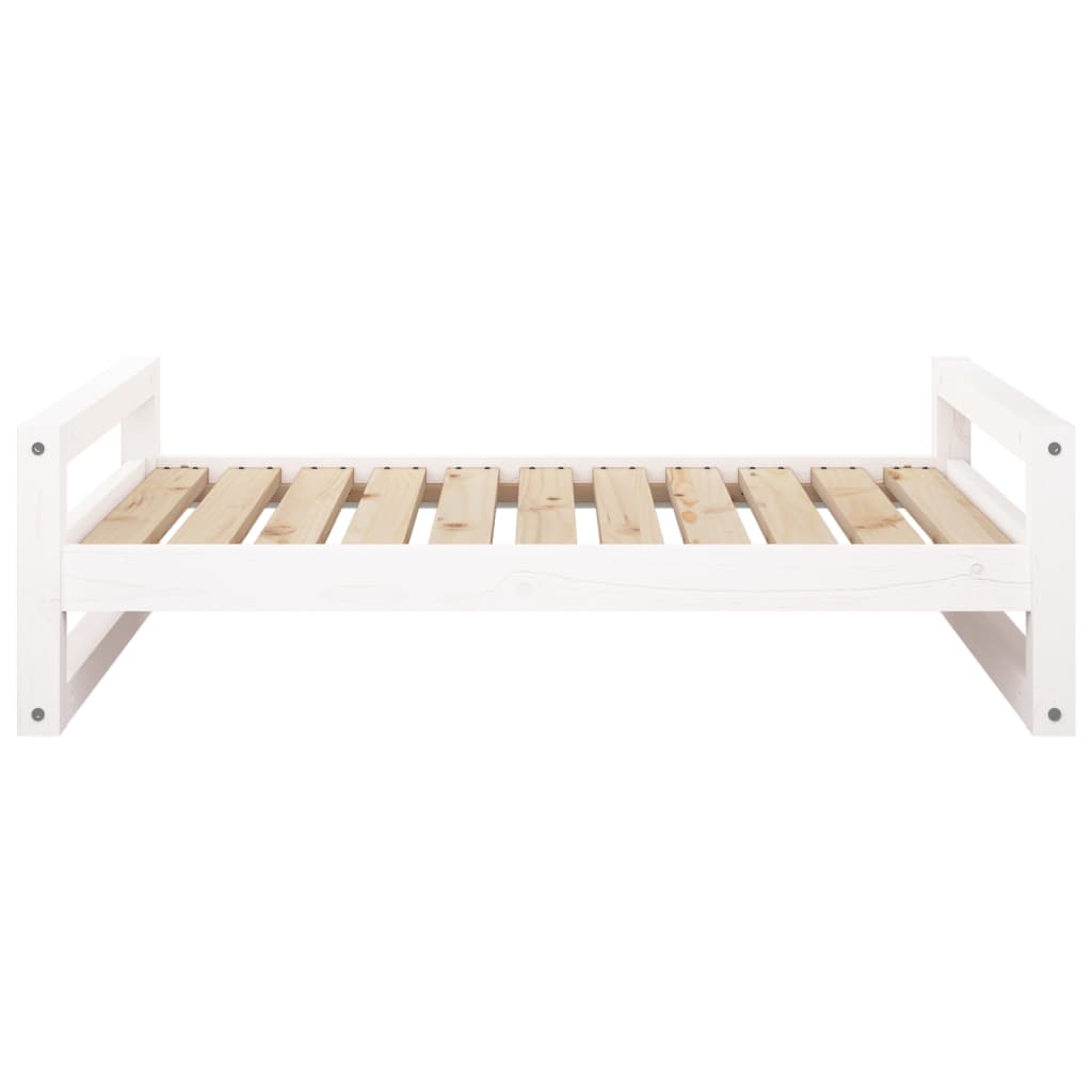 Berkfield Dog Bed White 95.5x65.5x28 cm Solid Pine Wood
