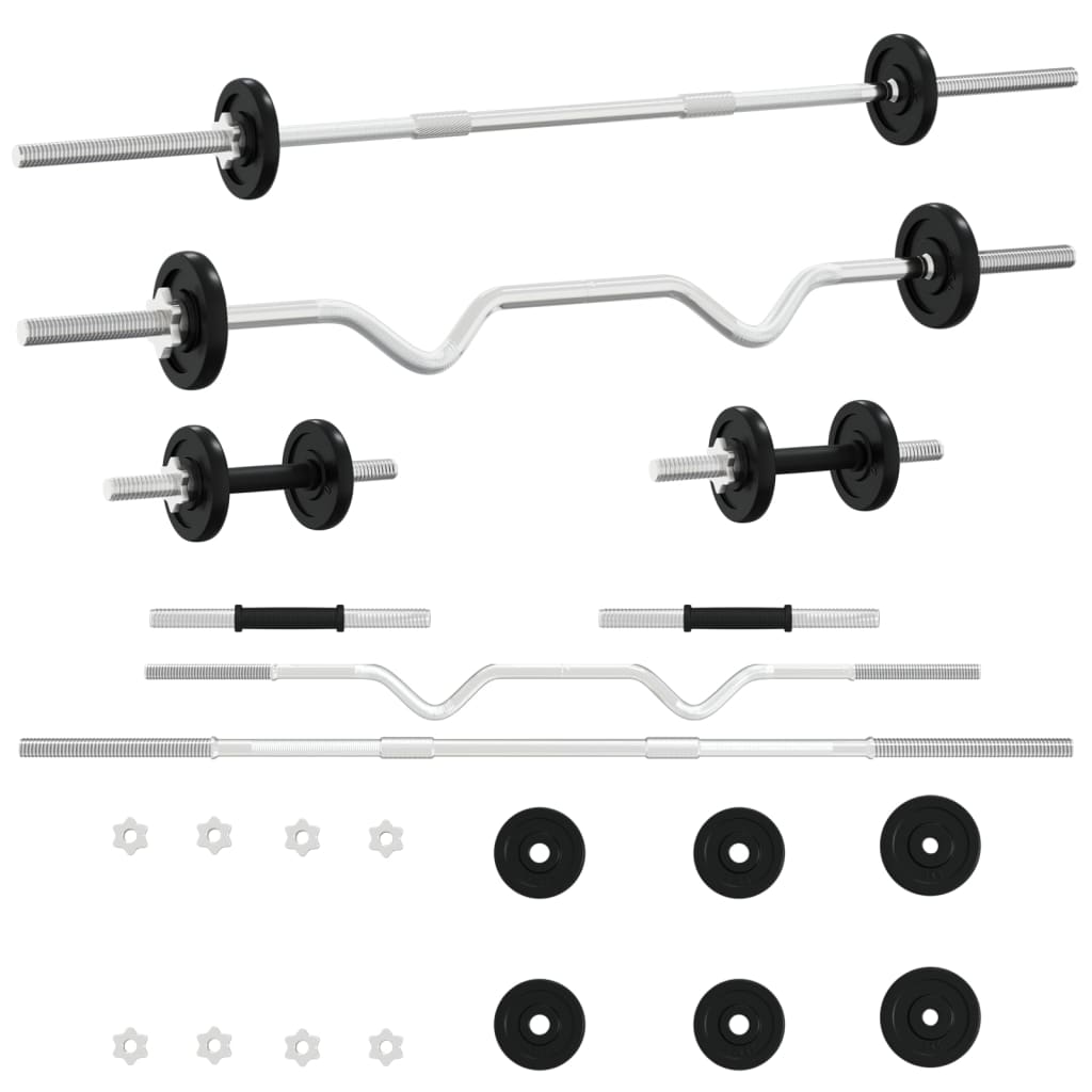 Berkfield Barbell and Dumbbell Set 30 kg Cast Iron