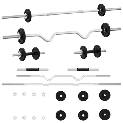 Berkfield Barbell and Dumbbell Set 30 kg Cast Iron