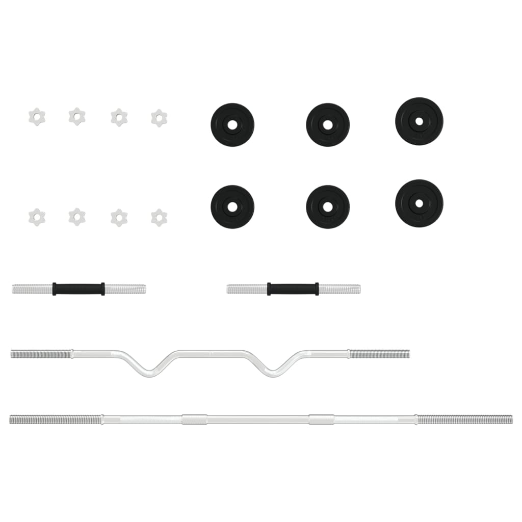 Berkfield Barbell and Dumbbell Set 30 kg Cast Iron