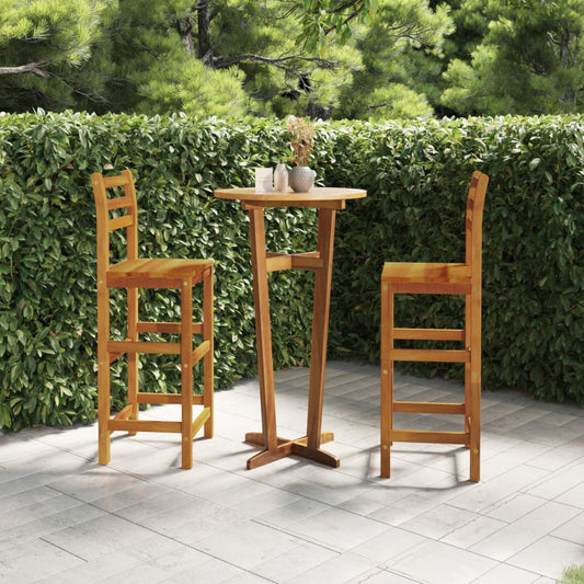 Berkfield 3 Piece Garden Bar Set Solid Wood Acacia
