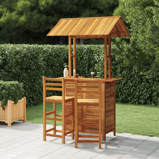 Berkfield 3 Piece Garden Bar Set Solid Wood Acacia