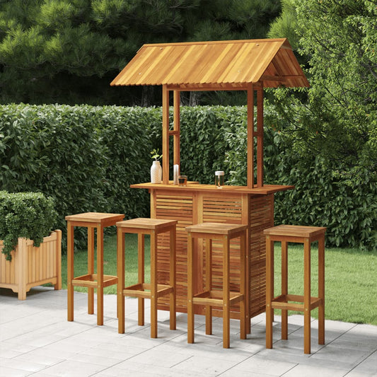 Berkfield 5 Piece Garden Bar Set Solid Wood Acacia
