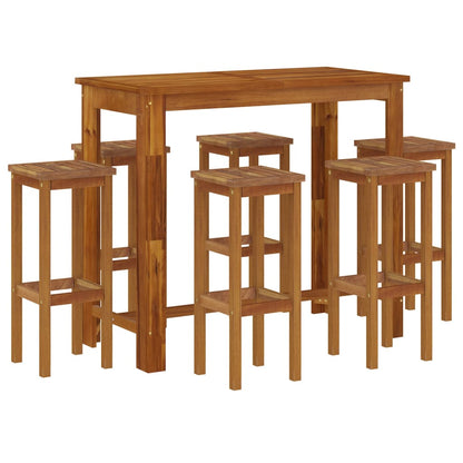 Berkfield 7 Piece Garden Bar Set Solid Wood Acacia
