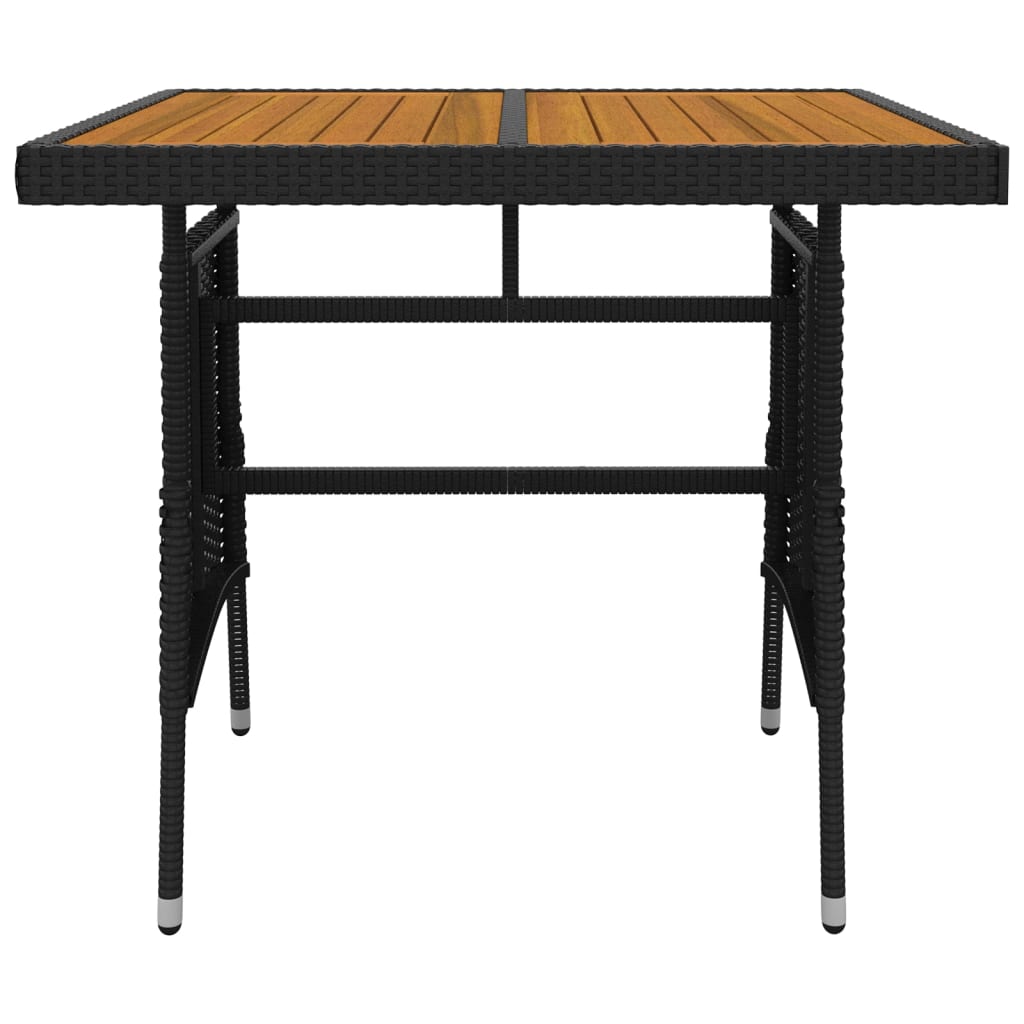 Berkfield 3 Piece Outdoor Dining Set Poly Rattan Black