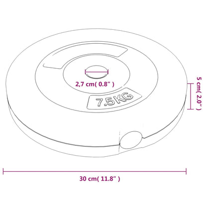Berkfield Weight Plates 6 pcs 30 kg Cement