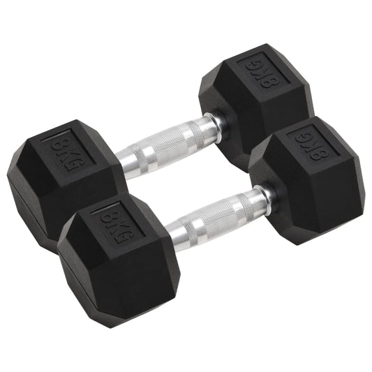Berkfield Dumbbells 2 pcs 16 kg Cast Iron