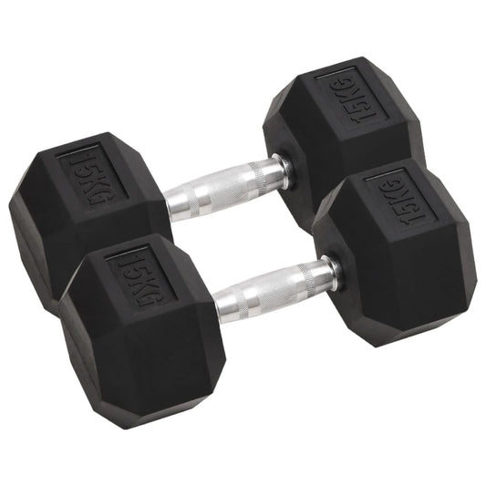 Berkfield Dumbbells 2 pcs 30 kg Cast Iron