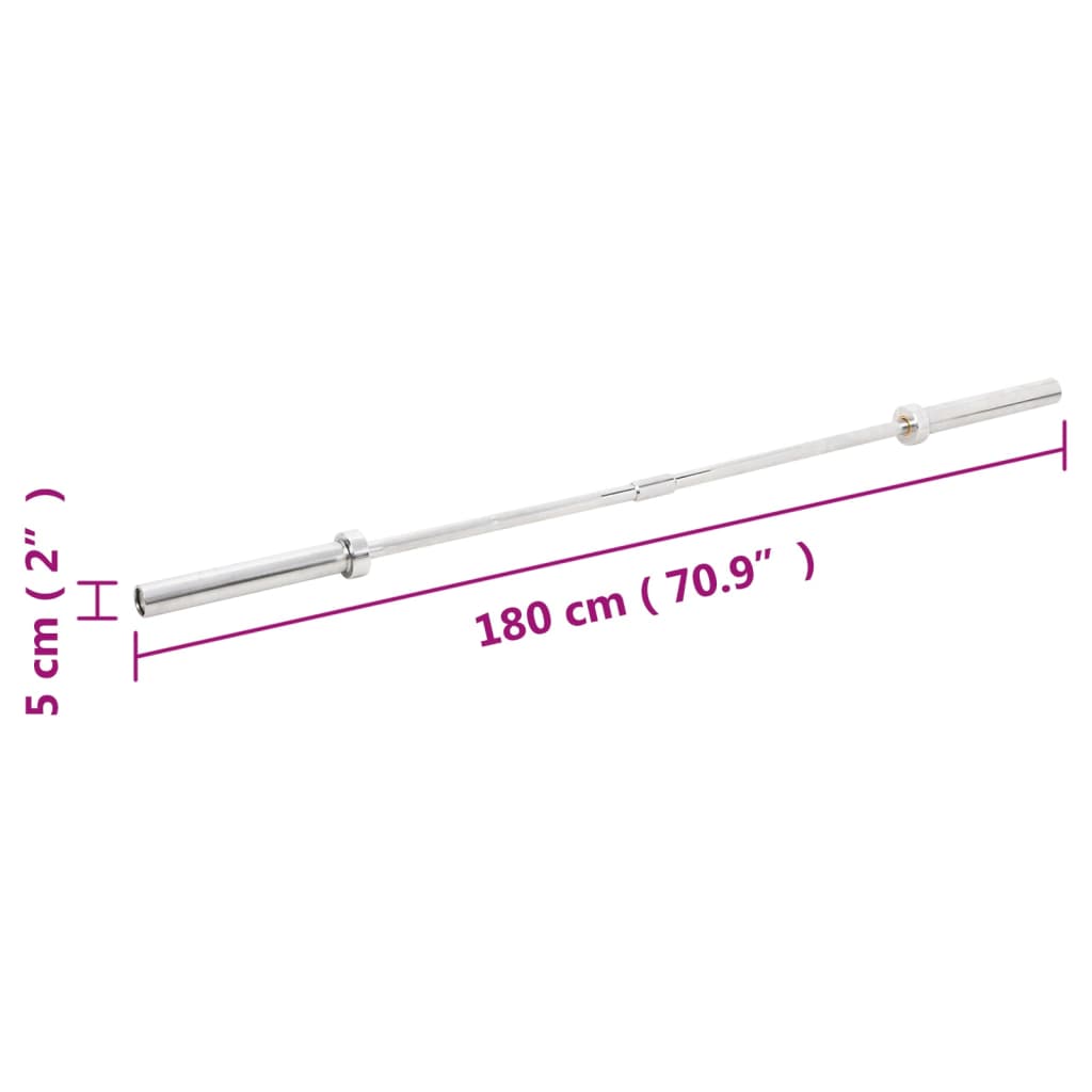 Berkfield Olympic Barbell 180 cm Steel