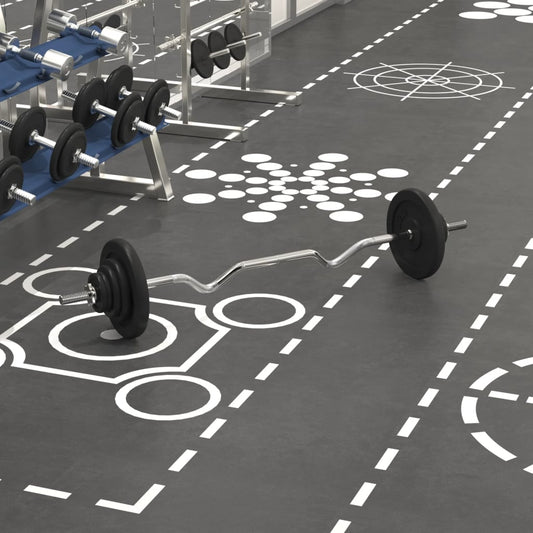 Berkfield Barbell with Plates Set 30 kg Cast Iron & Chrome Plated Steel