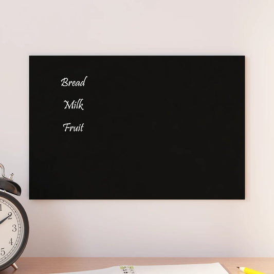 Berkfield Wall-mounted Magnetic Board Black 30x20 cm Tempered Glass