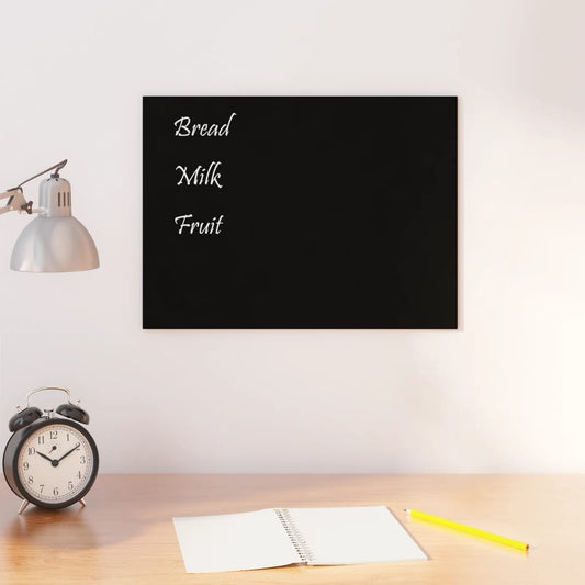 Berkfield Wall-mounted Magnetic Board Black 40x30 cm Tempered Glass
