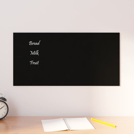 Berkfield Wall-mounted Magnetic Board Black 60x30 cm Tempered Glass