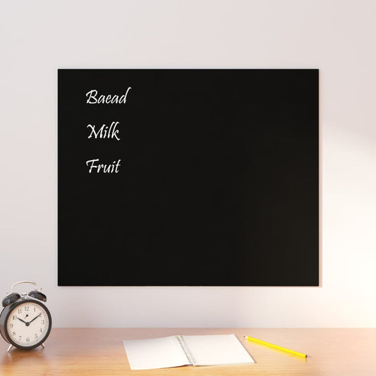 Berkfield Wall-mounted Magnetic Board Black 60x50 cm Tempered Glass