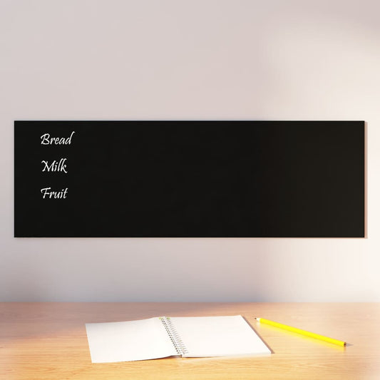 Berkfield Wall-mounted Magnetic Board Black 60x20 cm�_�__Tempered Glass