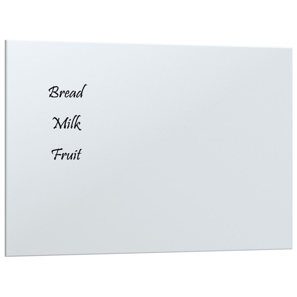 Berkfield Wall-mounted Magnetic Board White 40x30 cm Tempered Glass