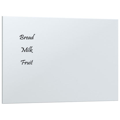 Berkfield Wall-mounted Magnetic Board White 40x30 cm Tempered Glass