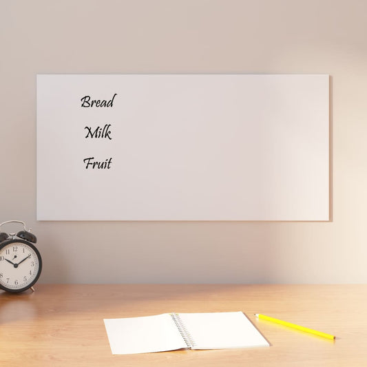 Berkfield Wall-mounted Magnetic Board White 60x30 cm Tempered Glass