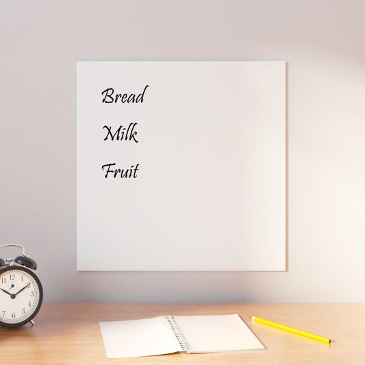 Berkfield Wall-mounted Magnetic Board White 40x40 cm�_�_Tempered Glass