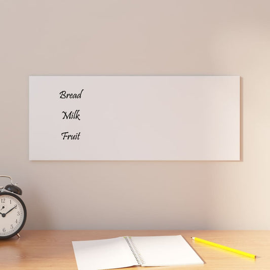 Berkfield Wall-mounted Magnetic Board White 50x20 cm Tempered Glass