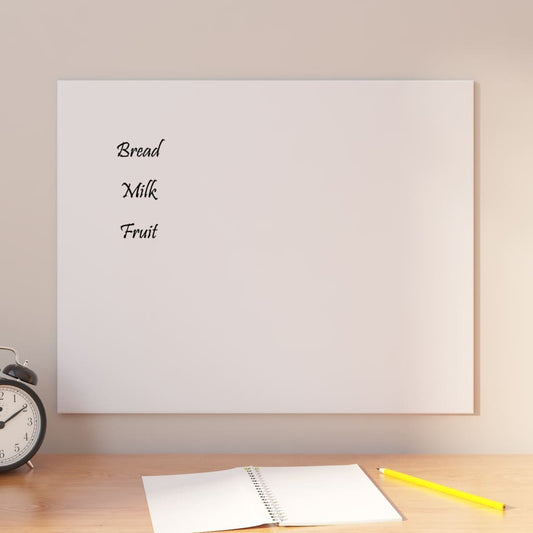 Berkfield Wall-mounted Magnetic Board White 50x40 cm Tempered Glass
