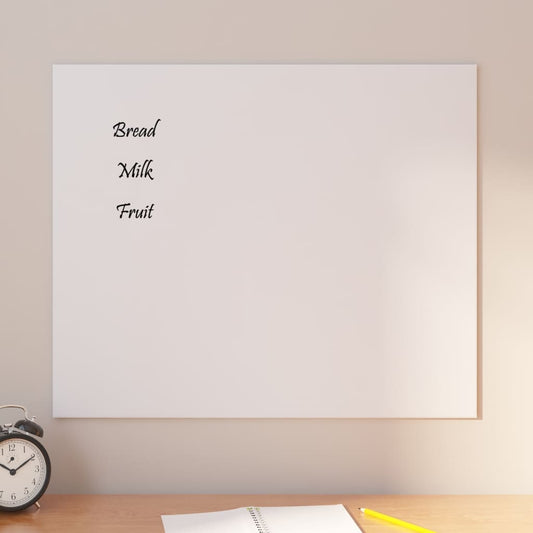 Berkfield Wall-mounted Magnetic Board White 60x50 cm Tempered Glass