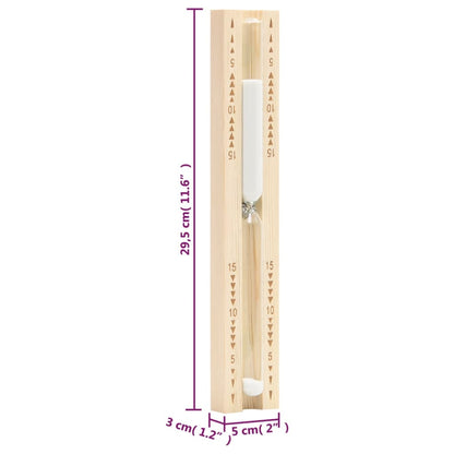 Berkfield Sauna Sand Timer 15 Minutes Solid Wood Pine