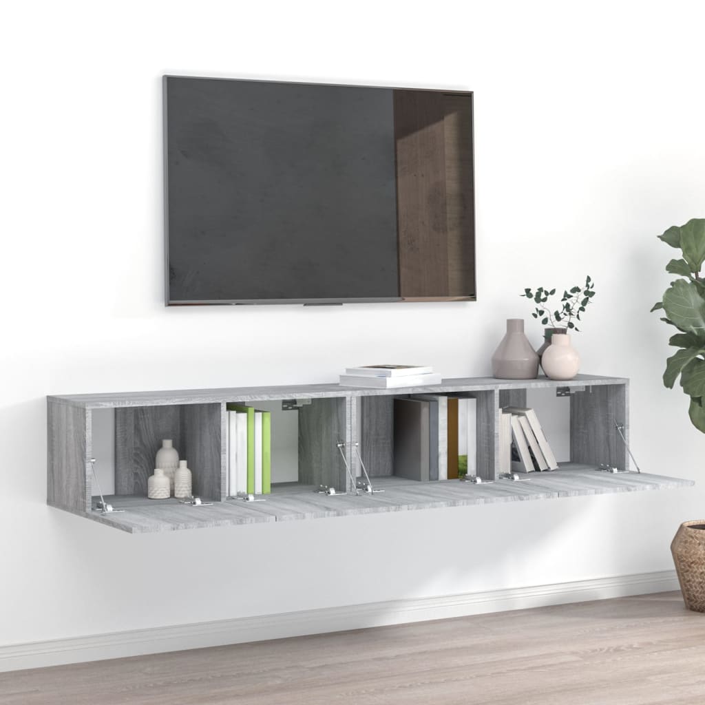 Berkfield 2 Piece TV Cabinet Set Grey Sonoma Engineered Wood