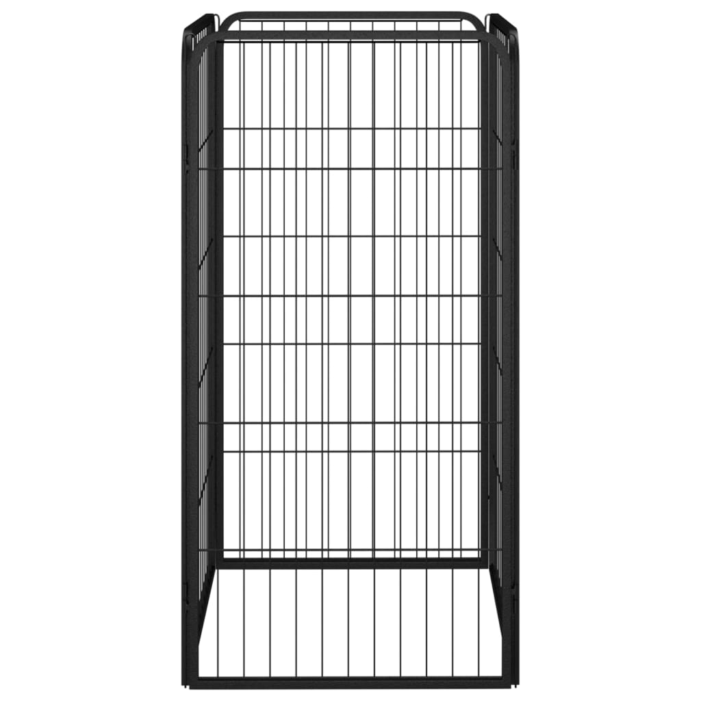 Berkfield Dog Playpen 4 Panels Black 50x100 cm Powder-coated Steel