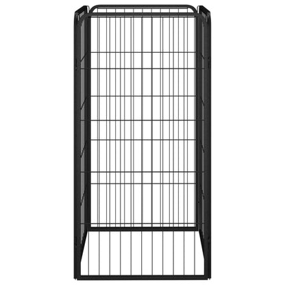 Berkfield Dog Playpen 4 Panels Black 50x100 cm Powder-coated Steel
