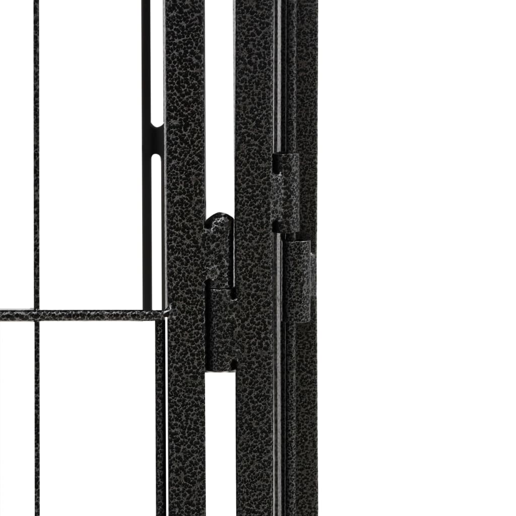 Berkfield Dog Playpen 4 Panels Black 50x100 cm Powder-coated Steel