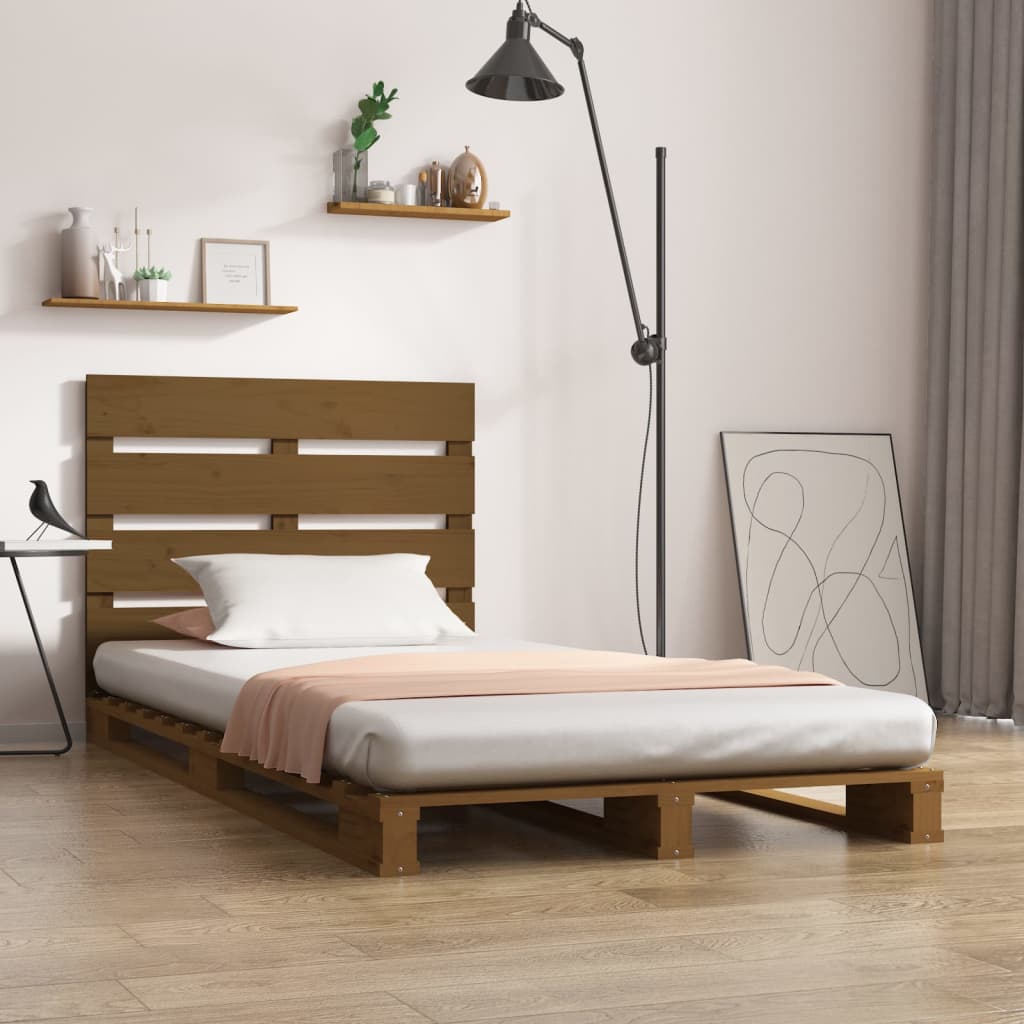 Berkfield Bed Frame Honey Brown 100x200 cm Solid Wood Pine