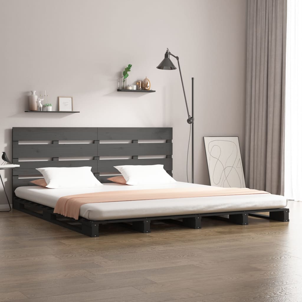 Berkfield Bed Frame Grey 120x200 cm Solid Wood Pine