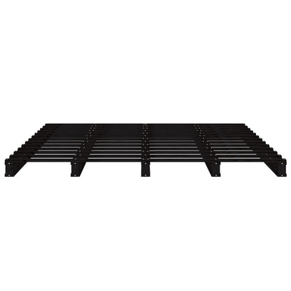 Berkfield Bed Frame Black 140x200 cm Solid Wood Pine