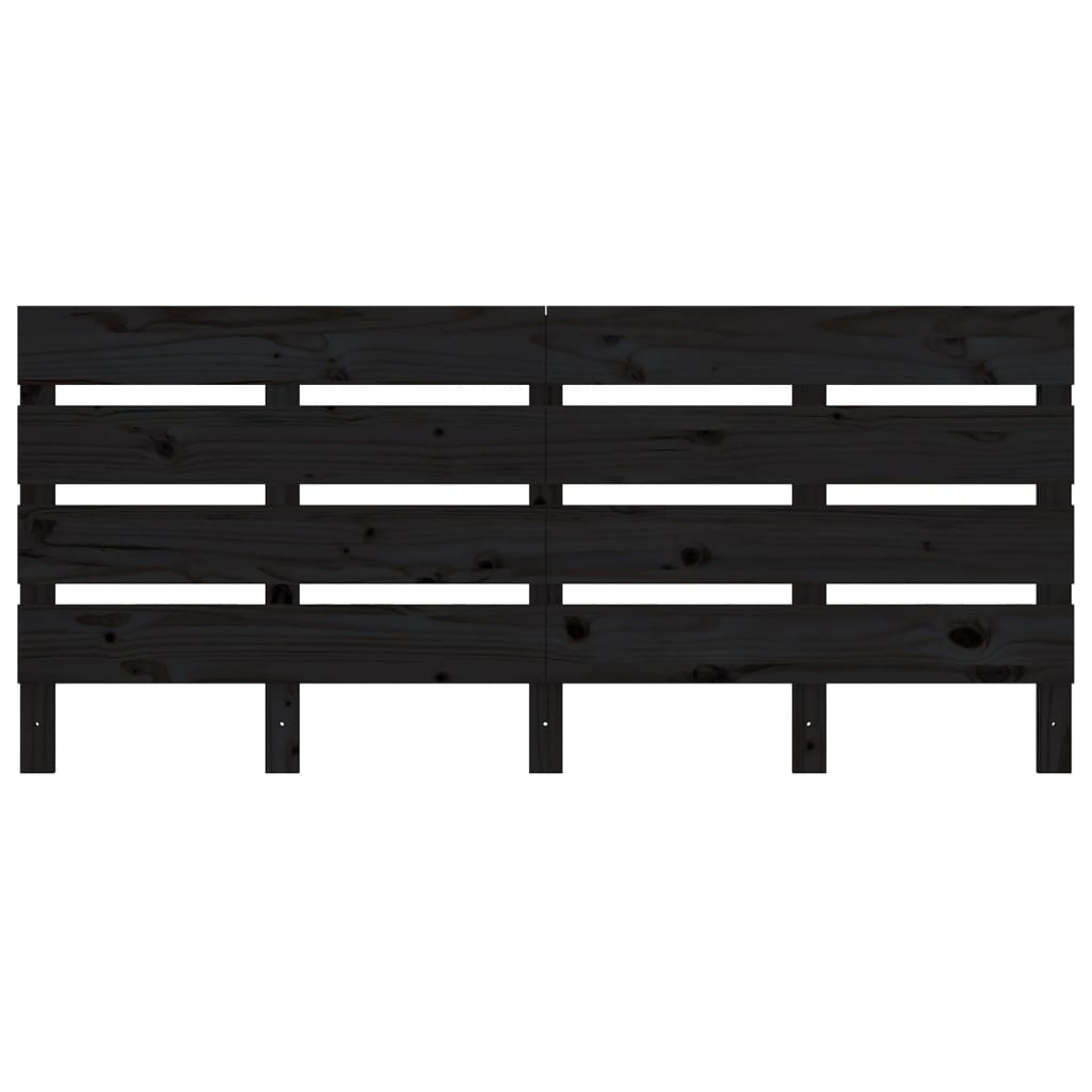 Berkfield Bed Frame Black 140x200 cm Solid Wood Pine
