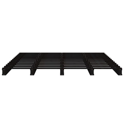 Berkfield Bed Frame Black 150x200 cm Solid Wood Pine King Size