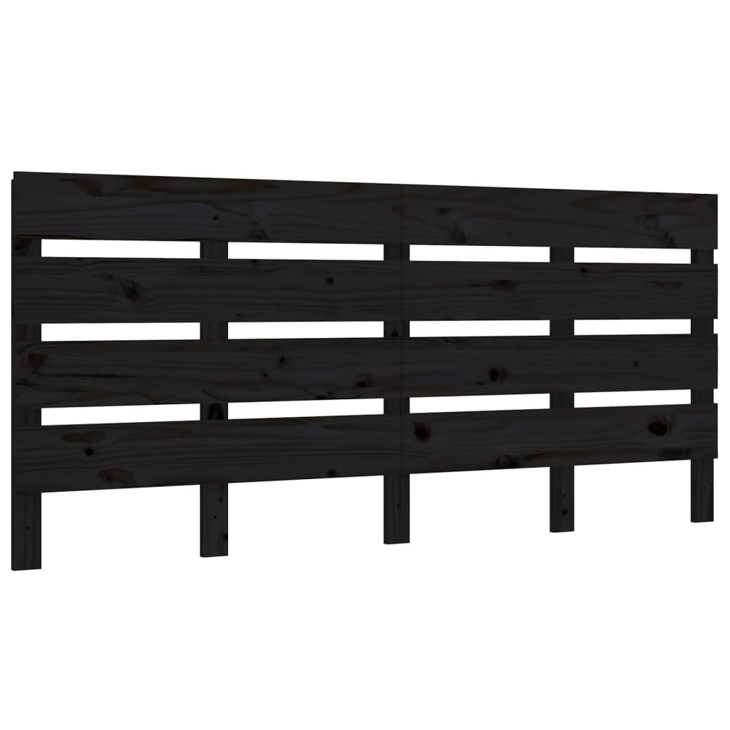 Berkfield Bed Frame Black 150x200 cm Solid Wood Pine King Size