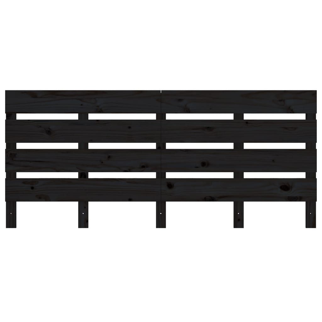 Berkfield Bed Frame Black 150x200 cm Solid Wood Pine King Size