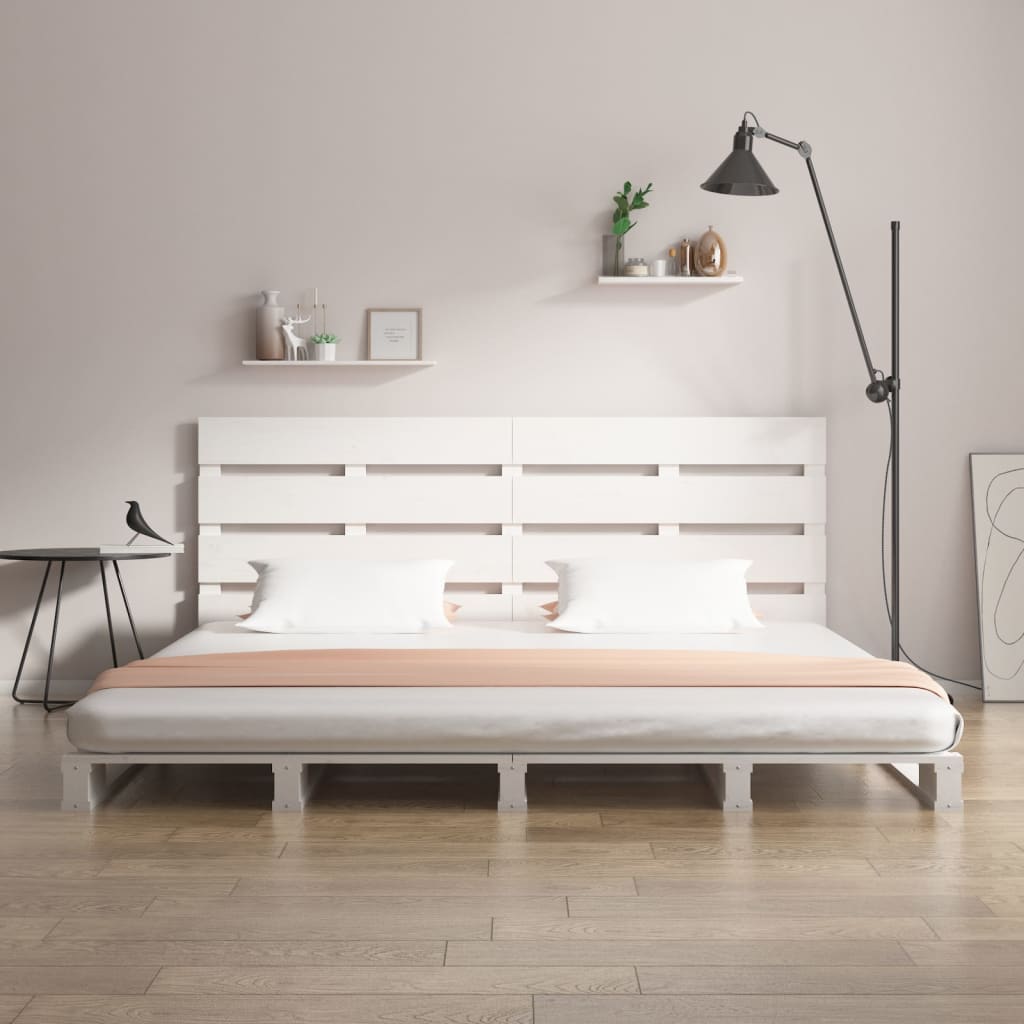 Berkfield Bed Frame White 180x200 cm Solid Wood Pine Super King Size